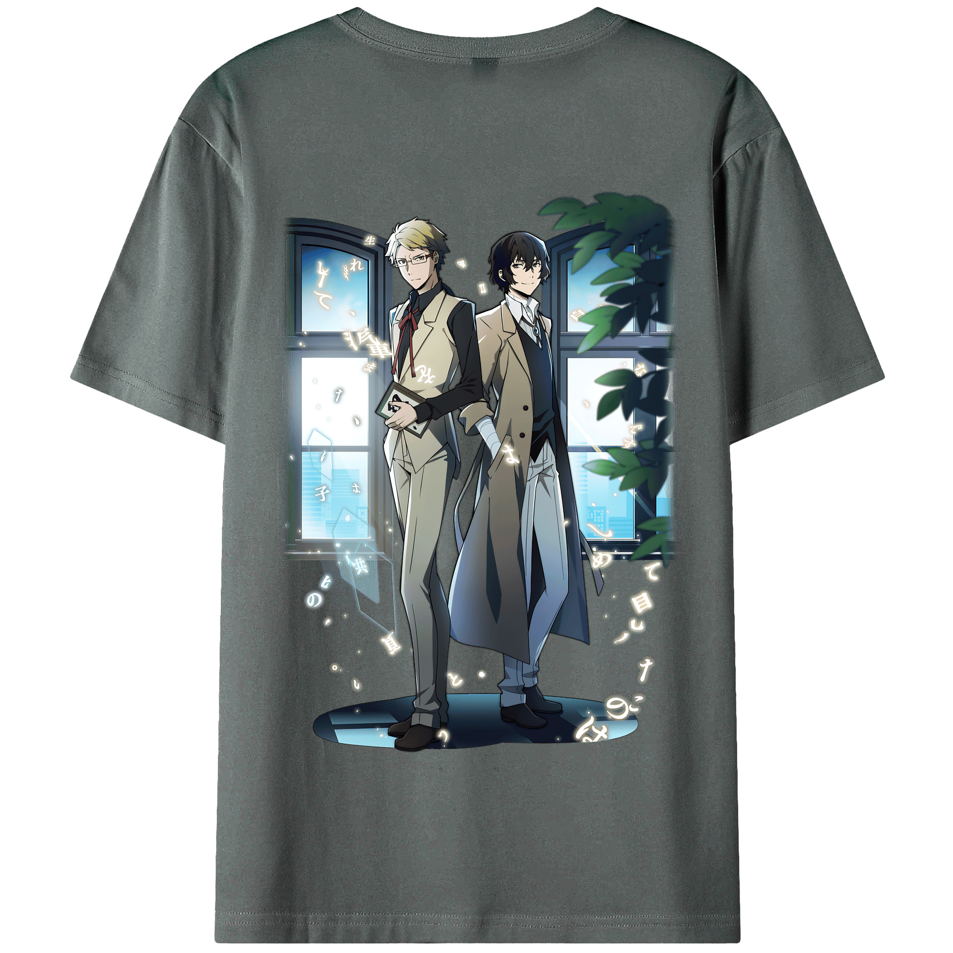 （画像用） 文豪ストレイドッグス Bungo Stray Dogs 綿100％半袖Tシャツ（背面プリント）